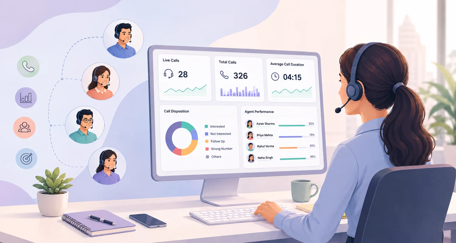 Monitor telecaller performance remotely with telesales monitoring