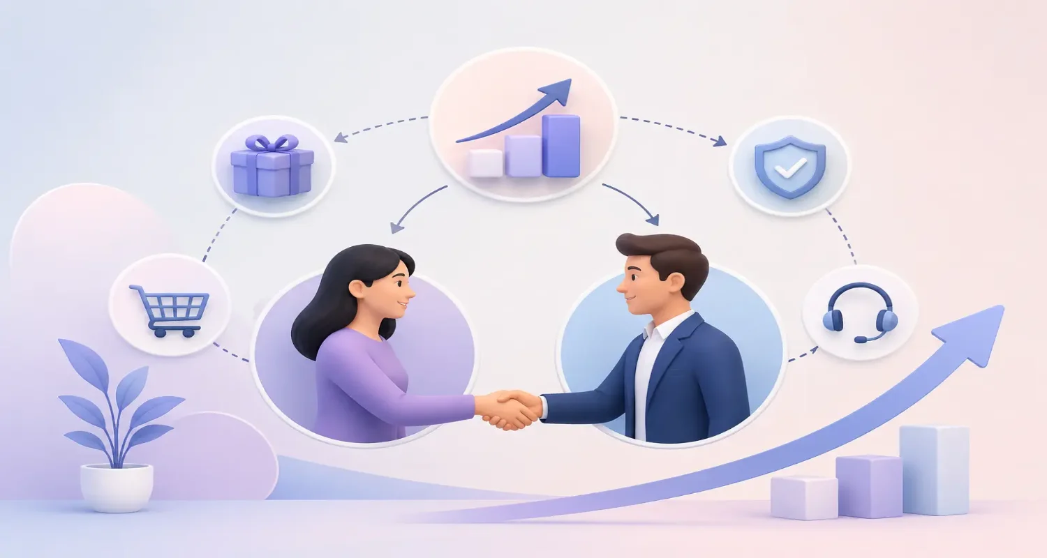 Flowchart illustrating effective upselling and cross-selling scripts for customer growth