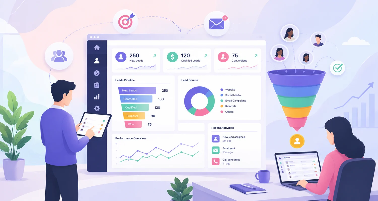 CRM lead management system to convert leads into customers