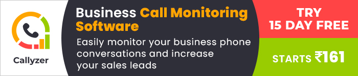 Callyzer call monitoring software display ad