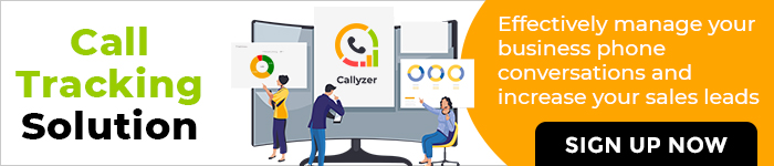 Callyzer call tracking solution sign up display ad