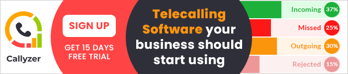 Callyzer telecalling solution sign up display ad