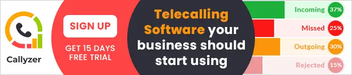 Callyzer display ad showcasing call tracking features and business call analytics for sales teams.